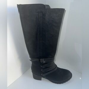 Olivia Miller Calista Knee-High Boots with Strap Accents. New and Never Worn.